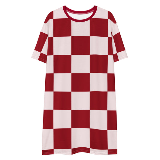 Go Red - Inspired By Dua Lipa - Sustainably Made T-shirt dress