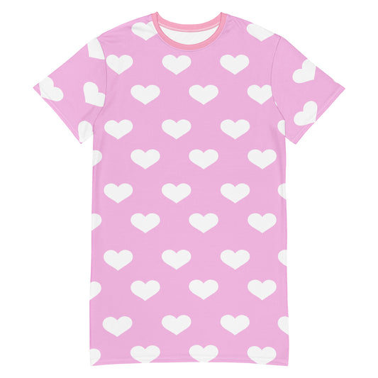 Hearty - Inspired By Dua Lipa - Sustainably Made T-shirt dress