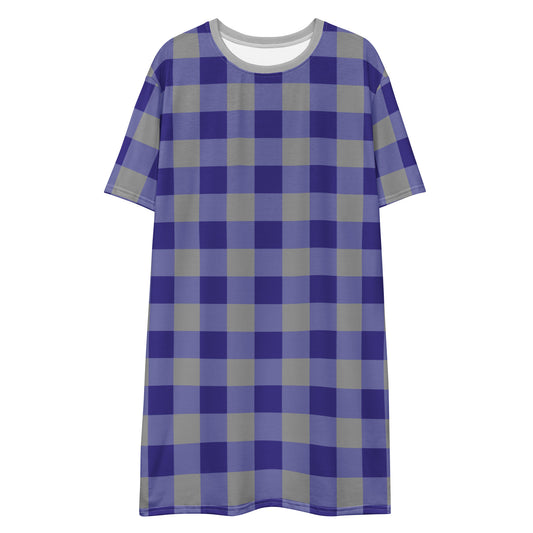 Gingham Blue - Inspired By Harry Styles - Sustainably Made T-shirt dress