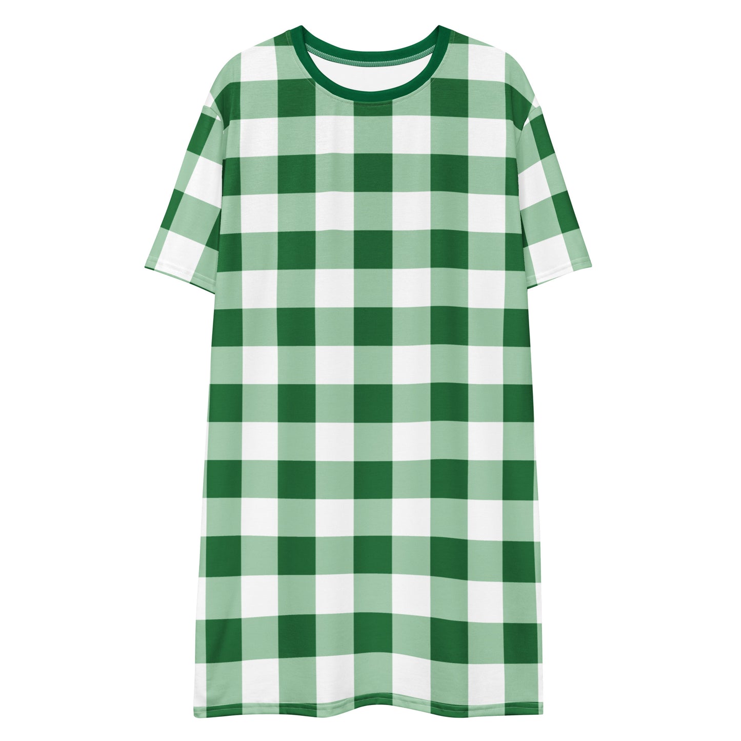 Gingham Green - Inspired By Harry Styles - Sustainably Made T-shirt dress