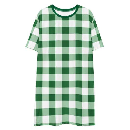 Gingham Green - Inspired By Harry Styles - Sustainably Made T-shirt dress