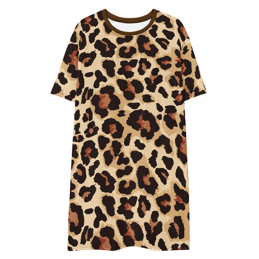 Leopard Skin - Inspired By Selena Gomez - Sustainably Made T-shirt dress