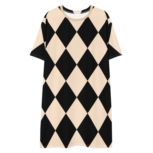 Harlequin - Inspired By Selena Gomez - Sustainably Made T-shirt dress