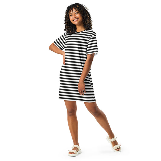 Bengal Stripes - Inspired By Dua Lipa - Sustainably Made T-shirt dress