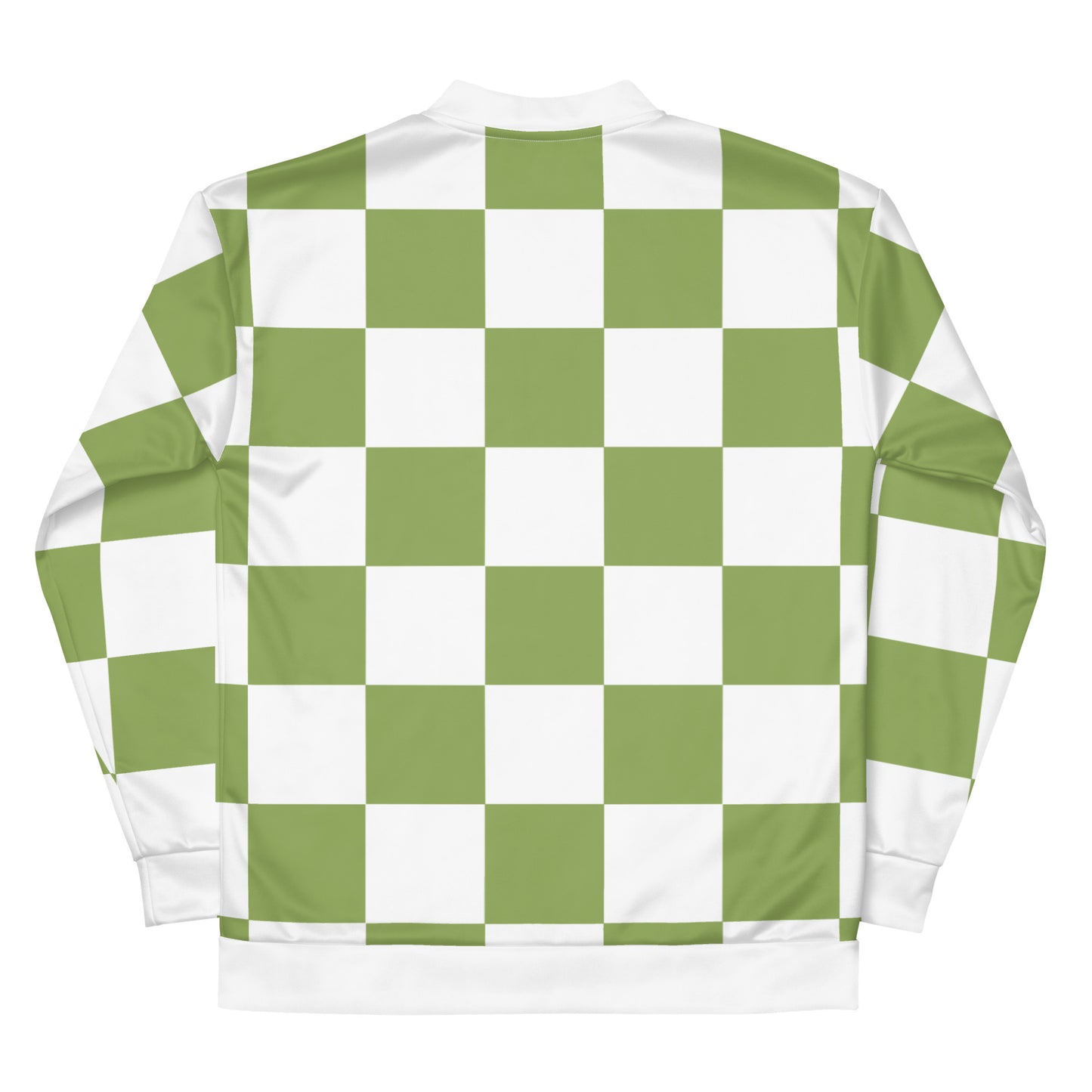 Green Chess Pattern - Inspired By Zendaya - Sustainably Made Unisex Bomber Jacket