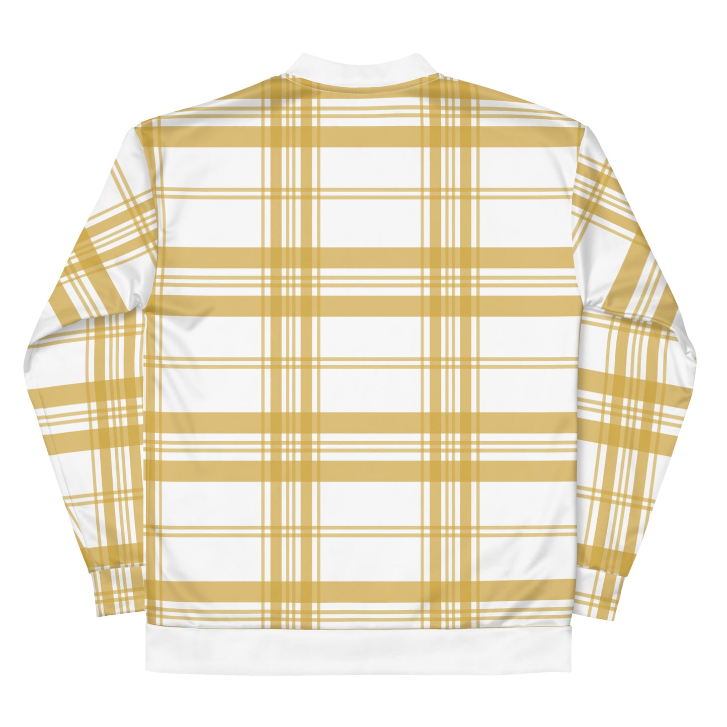 Mustard Tartan - Inspired By Zendaya - Sustainably Made Unisex Bomber Jacket