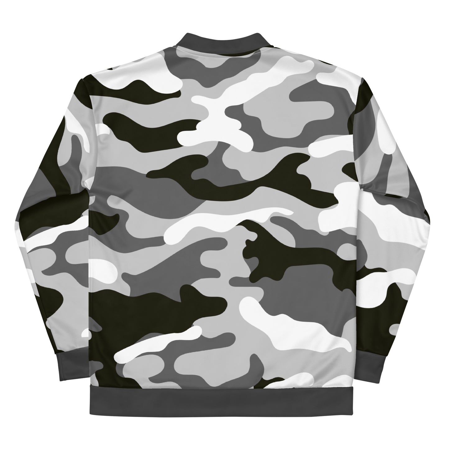 Grey Camo - Inspired By Zendaya - Sustainably Made Unisex Bomber Jacket