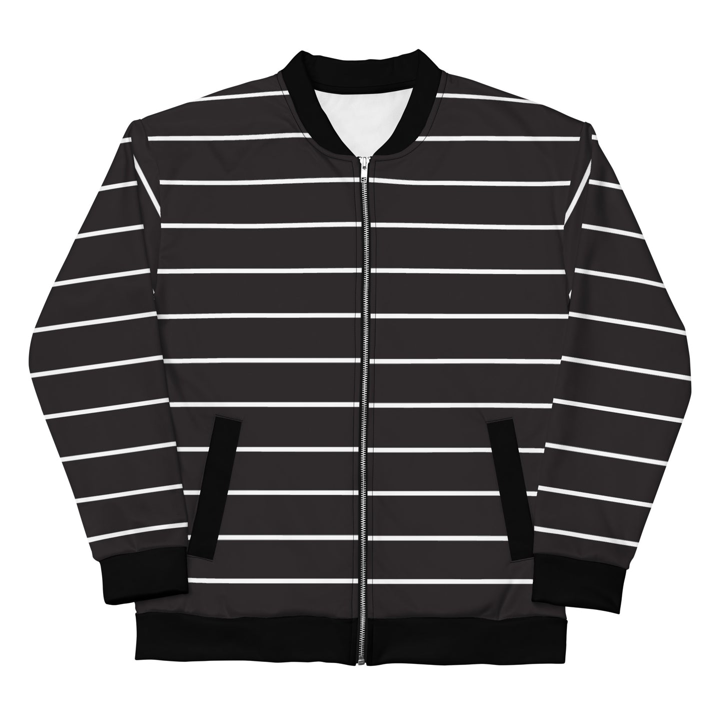 Black Stripes - Inspired By Taylor Swift - Sustainably Made Unisex Bomber Jacket