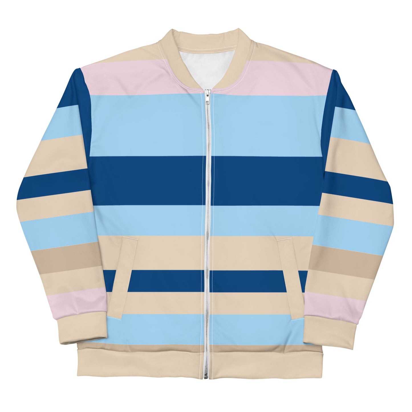 Stripes Multi Color - Inspired By Zendaya - Sustainably Made Unisex Bomber Jacket