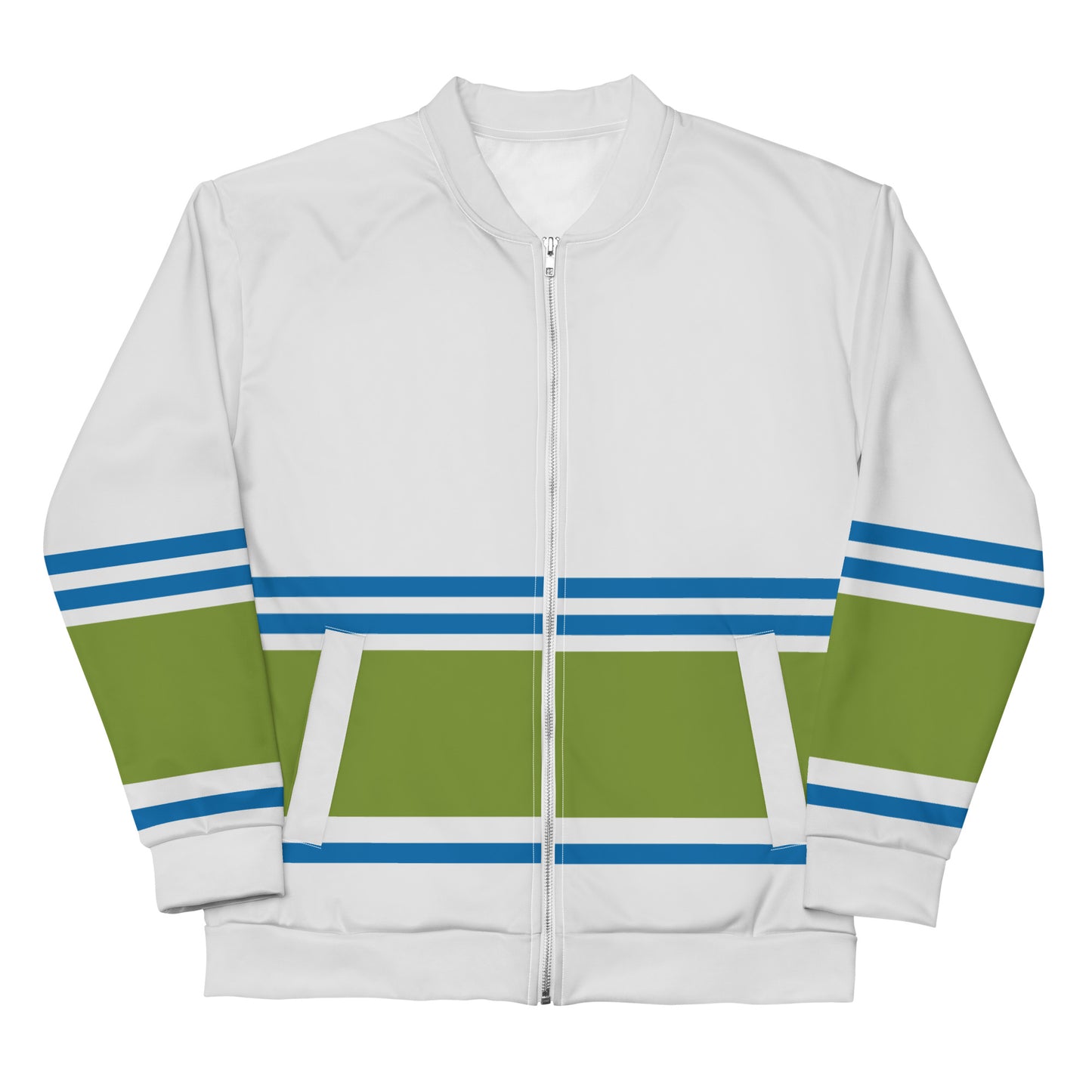 Down stripes - Inspired By Zendaya - Sustainably Made Unisex Bomber Jacket