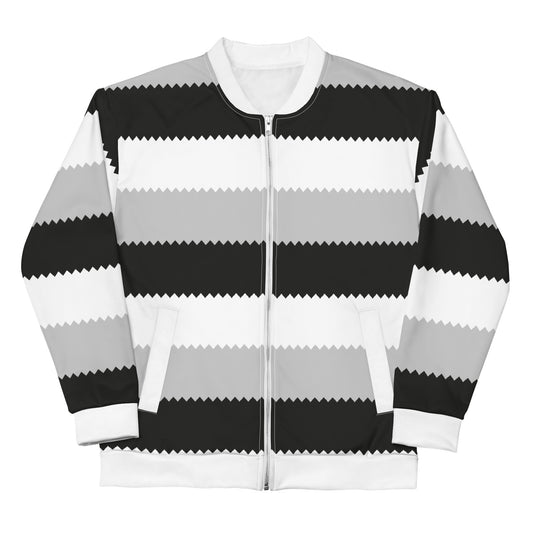 Electric Monochrome - Inspired By Dua Lipa - Sustainably Made Unisex Bomber Jacket