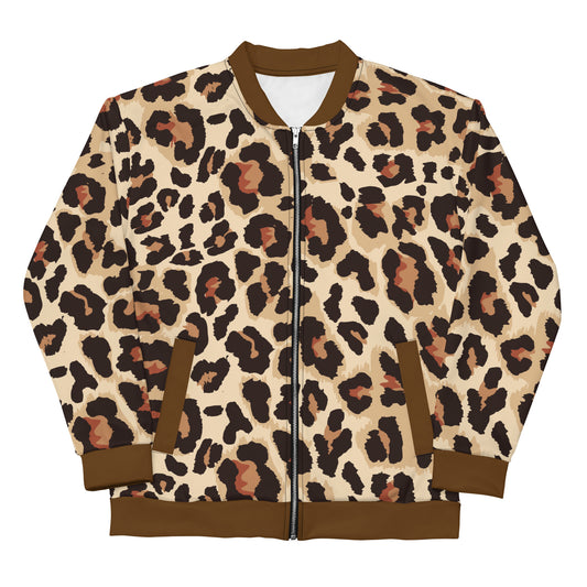 Leopard Skin - Inspired By Selena Gomez - Sustainably Made Unisex Bomber Jacket