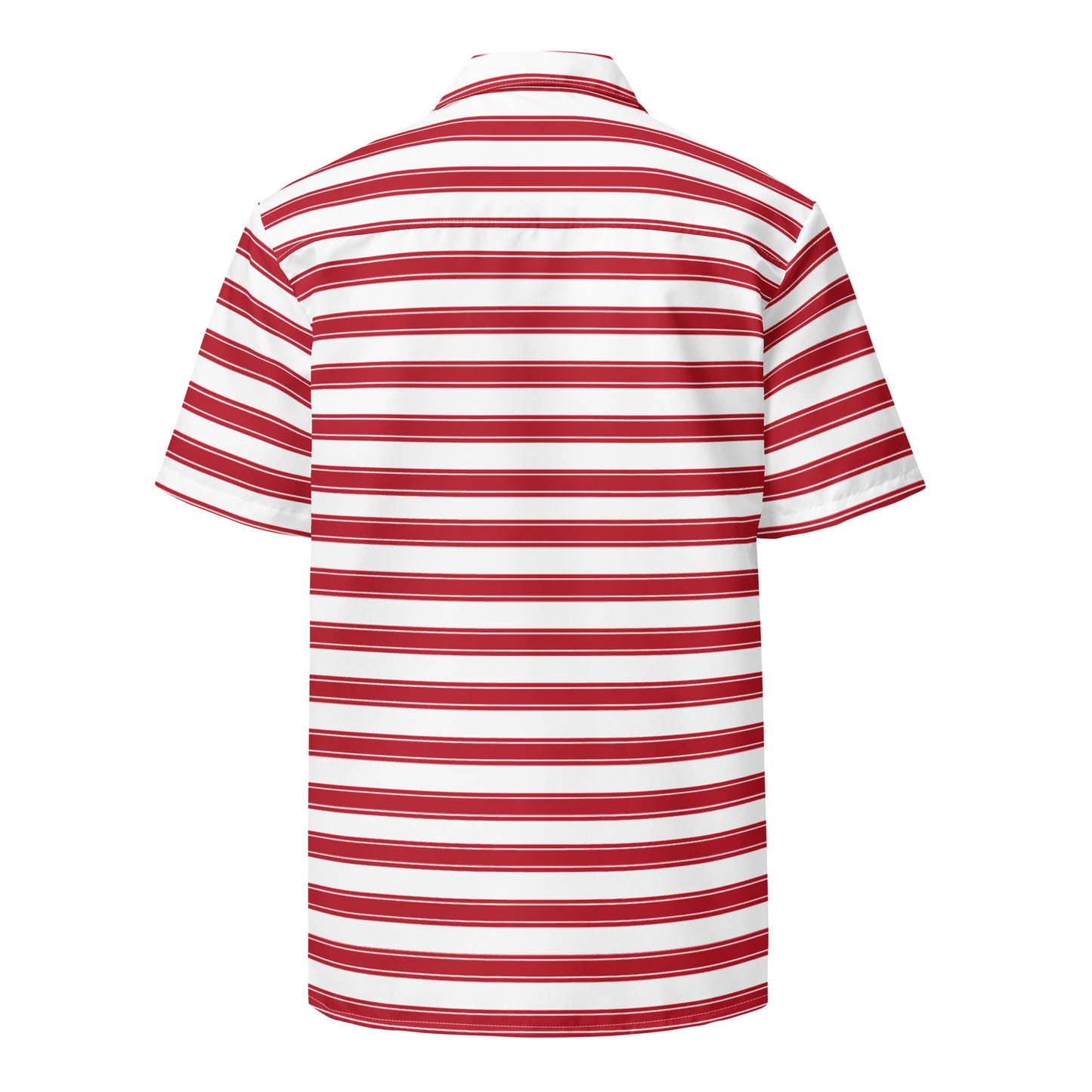 Red Stripes - Inspired By Selena Gomez - Sustainably Made Unisex button shirt