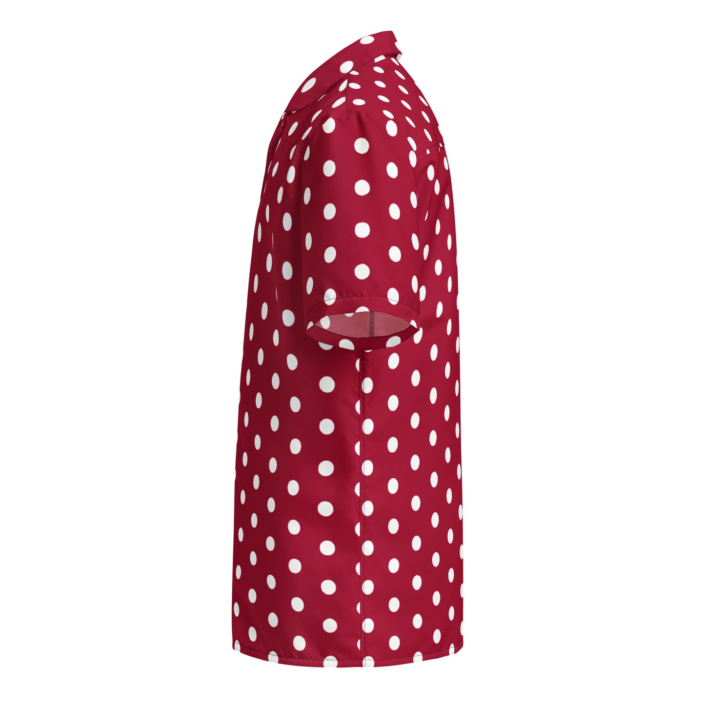 Maroon Polka Dot - Inspired By Taylor Swift - Sustainably Made Unisex button shirt