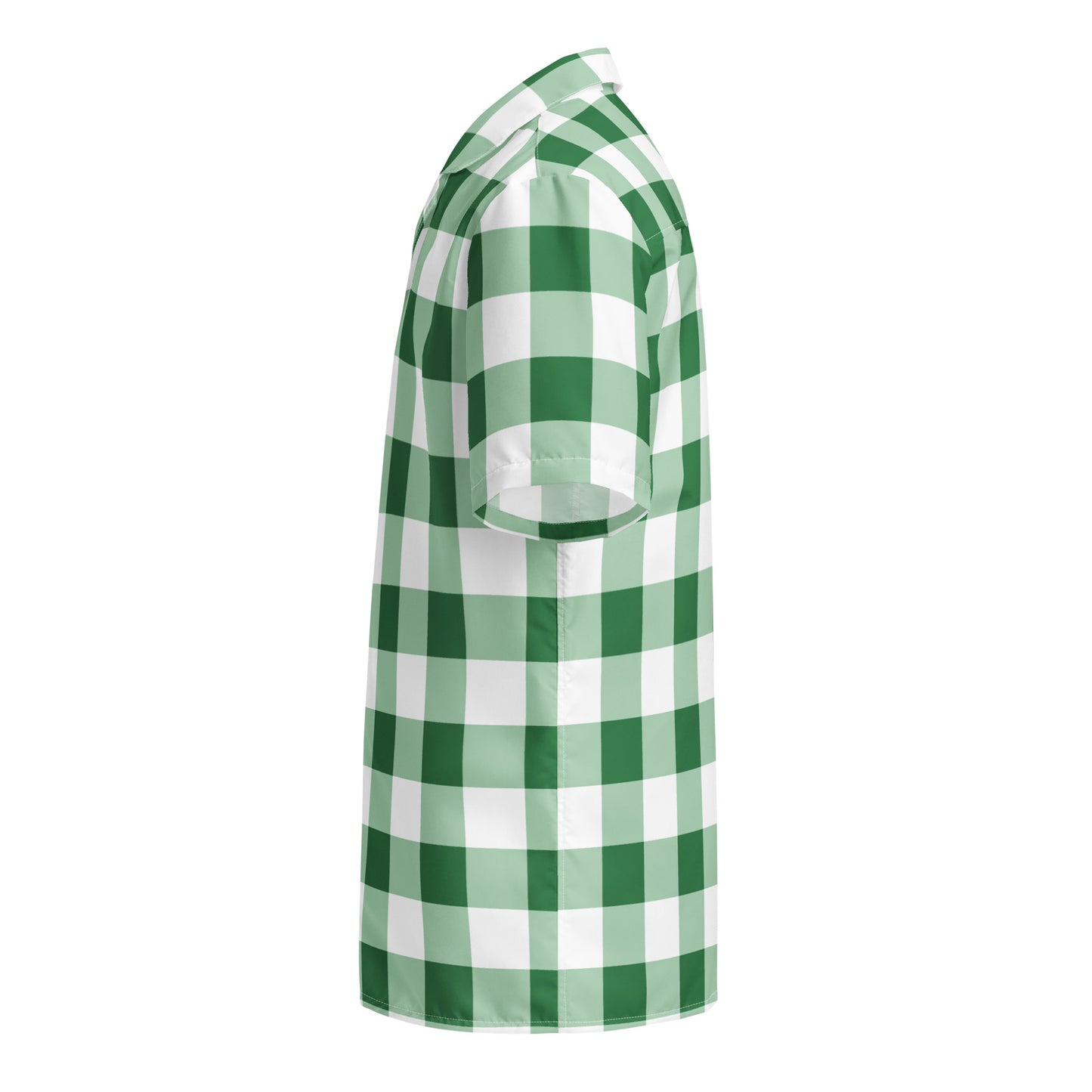 Gingham Green - Inspired By Harry Styles - Sustainably Made Unisex button shirt