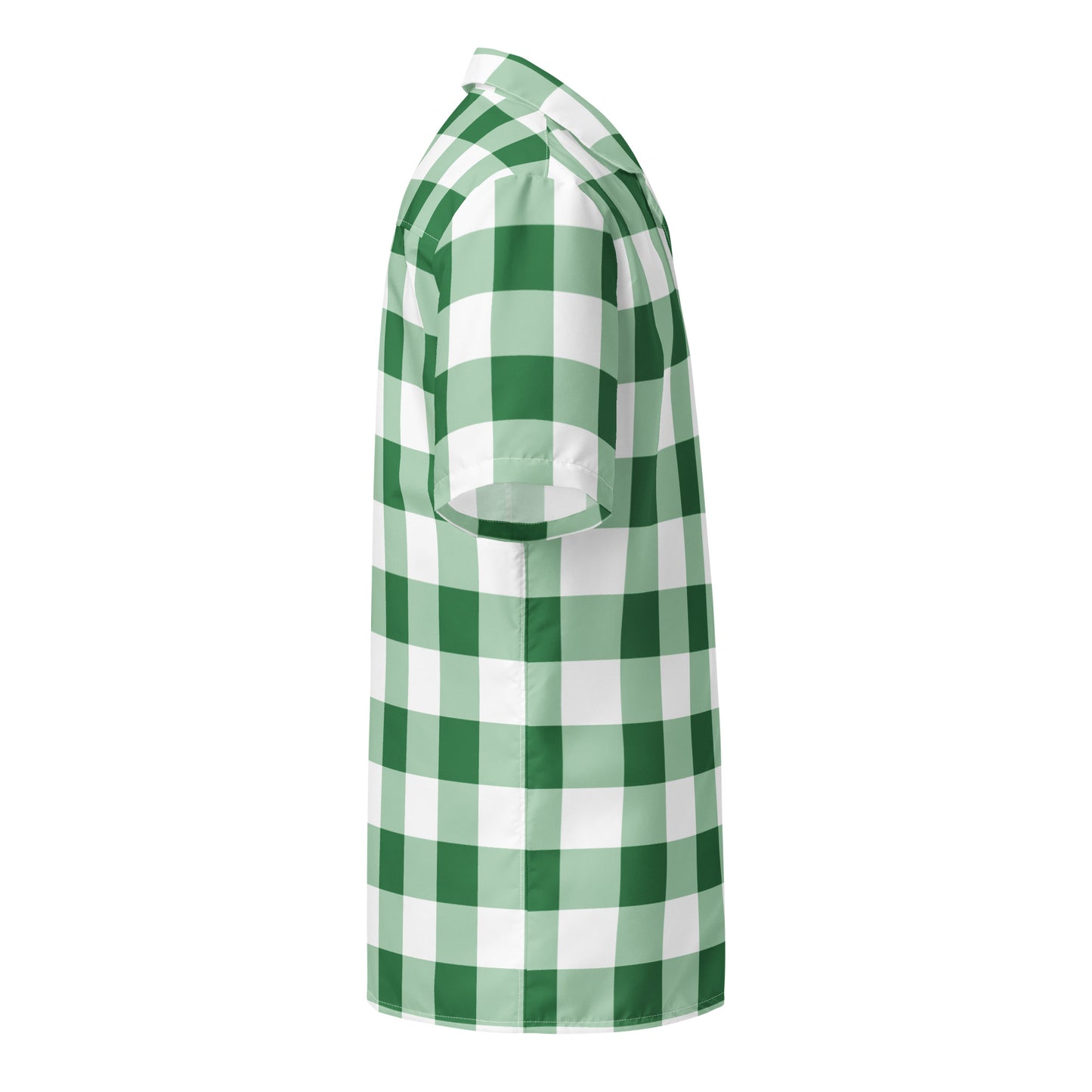 Gingham Green - Inspired By Harry Styles - Sustainably Made Unisex button shirt