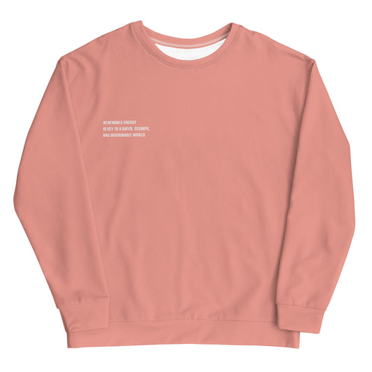 Coral Pink Climate Change Global Warming Statement - Sustainably Made Sweatshirt