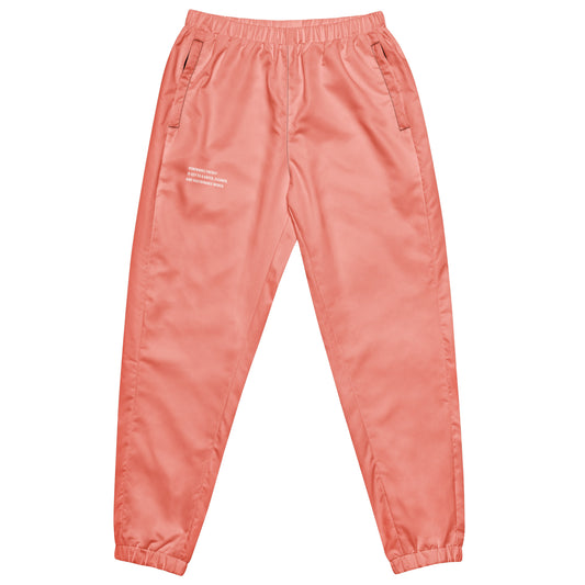 Coral Pink Climate Change Global Warming Statement - Sustainably Made Unisex track pants