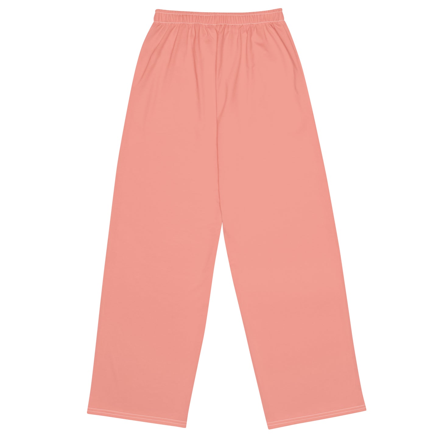 Coral Pink Climate Change Global Warming Statement - Sustainably Made unisex wide-leg pants