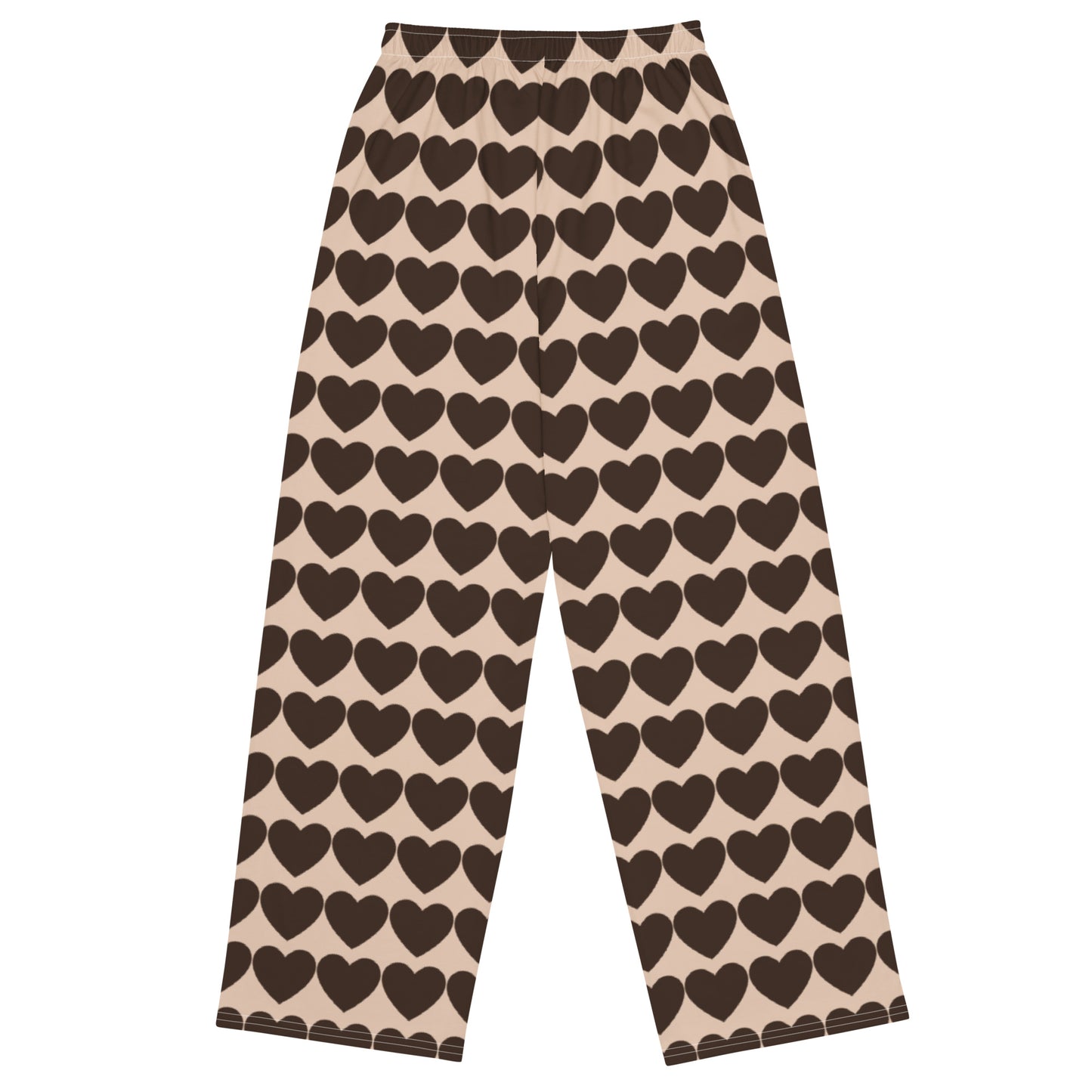 Heart Pattern - Inspired By Harry Styles - Sustainably Made unisex wide-leg pants