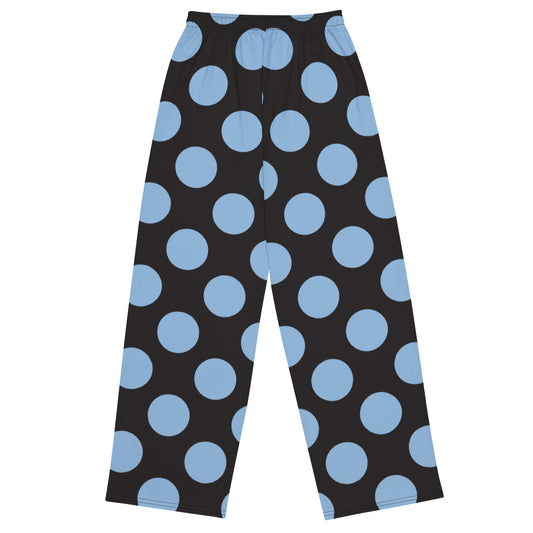 Blue Polkadot - Inspired By Harry Styles - Sustainably Made wide-leg pants