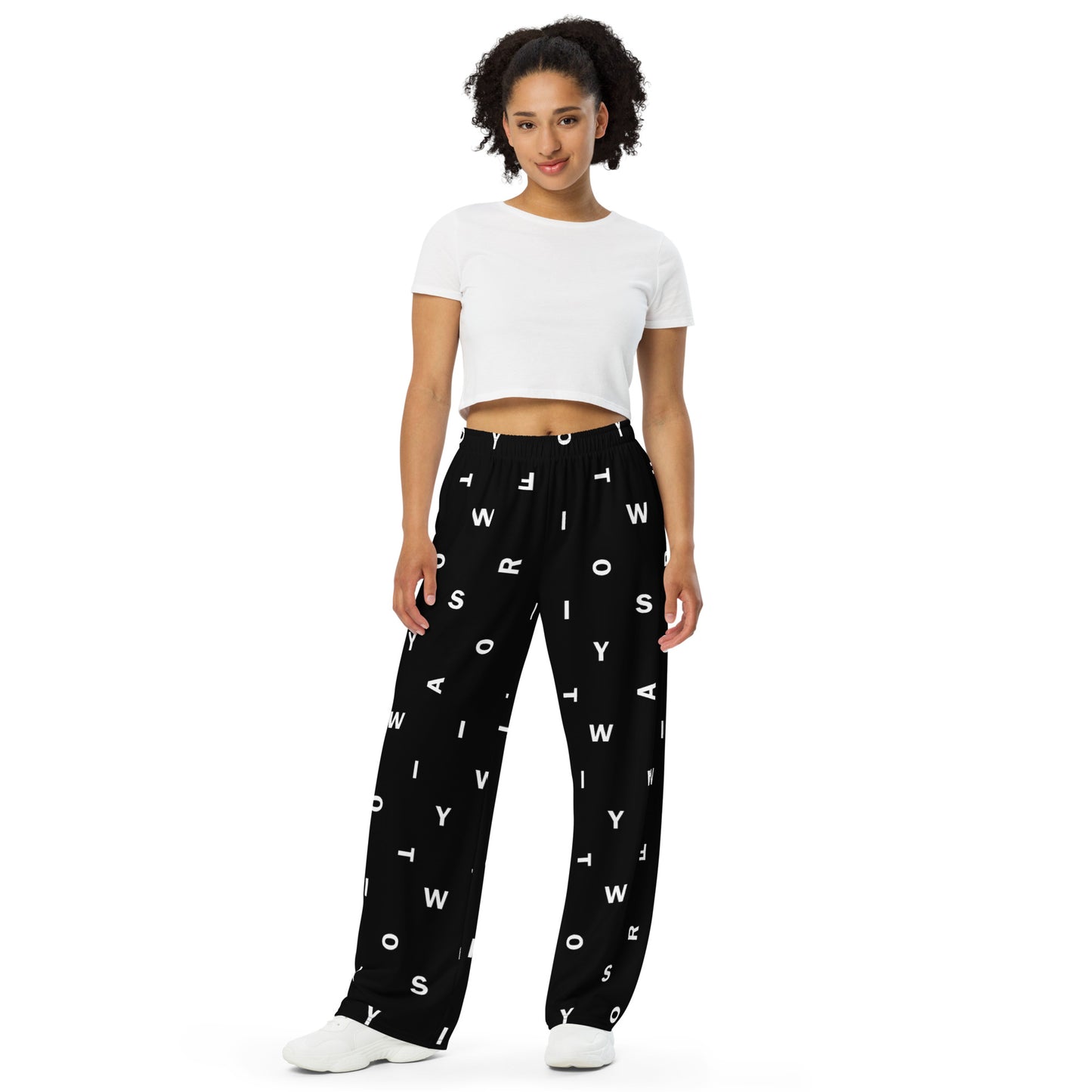 Letter Black - Inspired By Taylor Swift - Sustainably Made unisex wide-leg pants