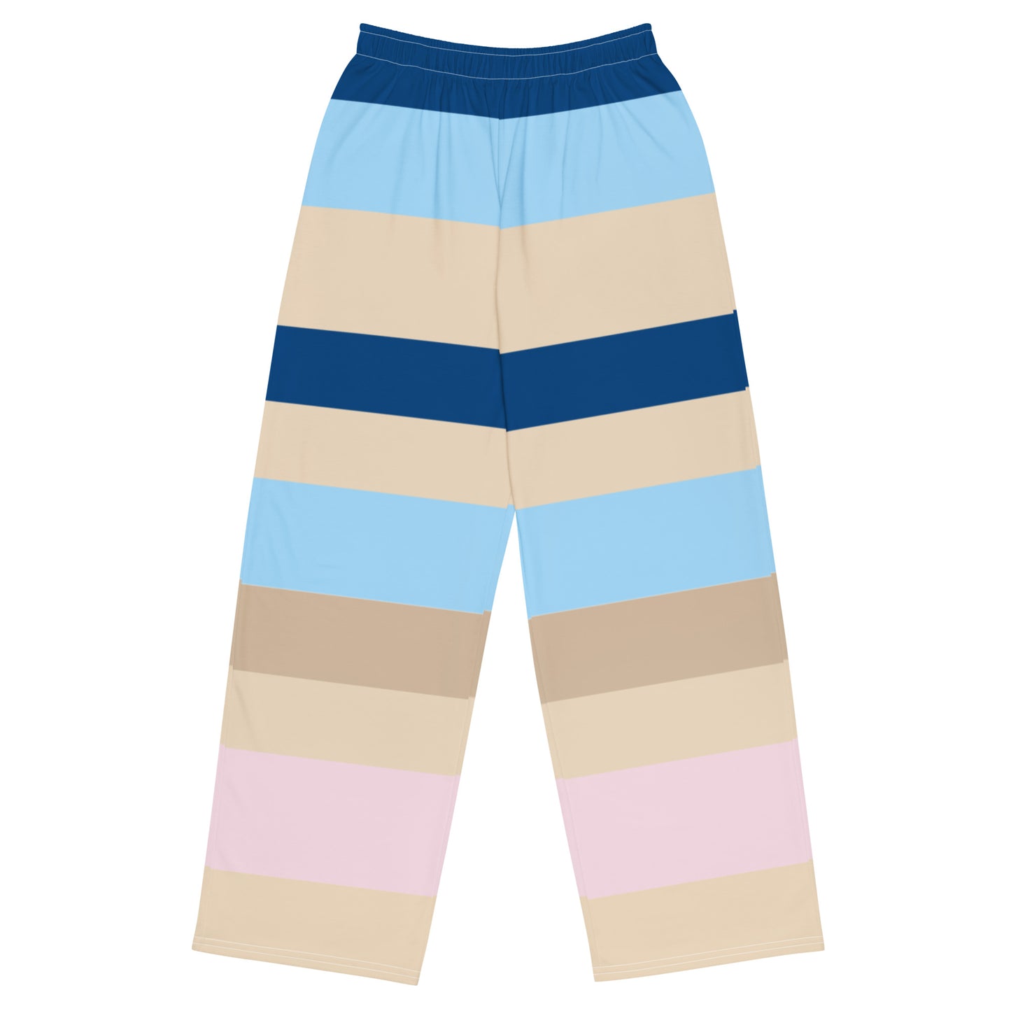 Stripes Multi Color - Inspired By Zendaya - Sustainably Made unisex wide-leg pants