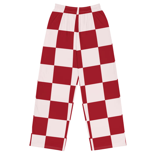 Go Red - Inspired By Dua Lipa - Sustainably Made unisex wide-leg pants