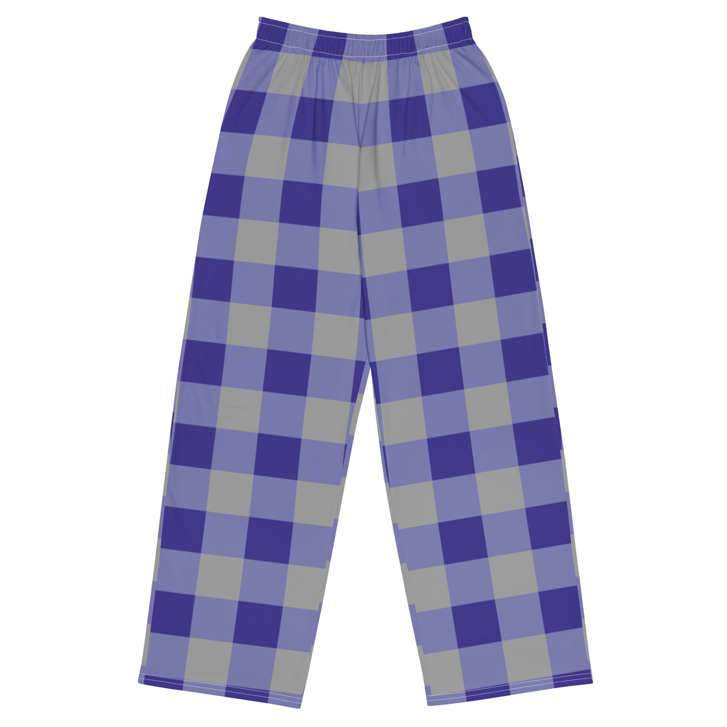 Gingham Blue - Inspired By Harry Styles - Sustainably Made unisex wide-leg pants