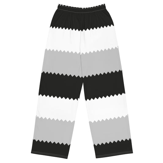 Electric Monochrome - Inspired By Dua Lipa - Sustainably Made unisex wide-leg pants