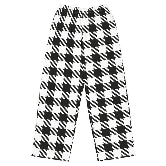 Royal Check - Inspired By Selena Gomez - Sustainably Made unisex wide-leg pants