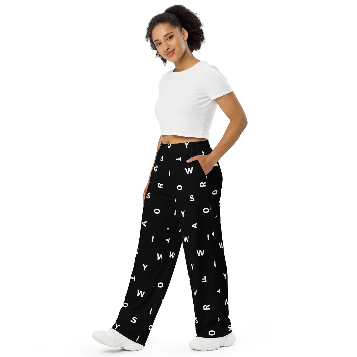 Letter Black - Inspired By Taylor Swift - Sustainably Made unisex wide-leg pants
