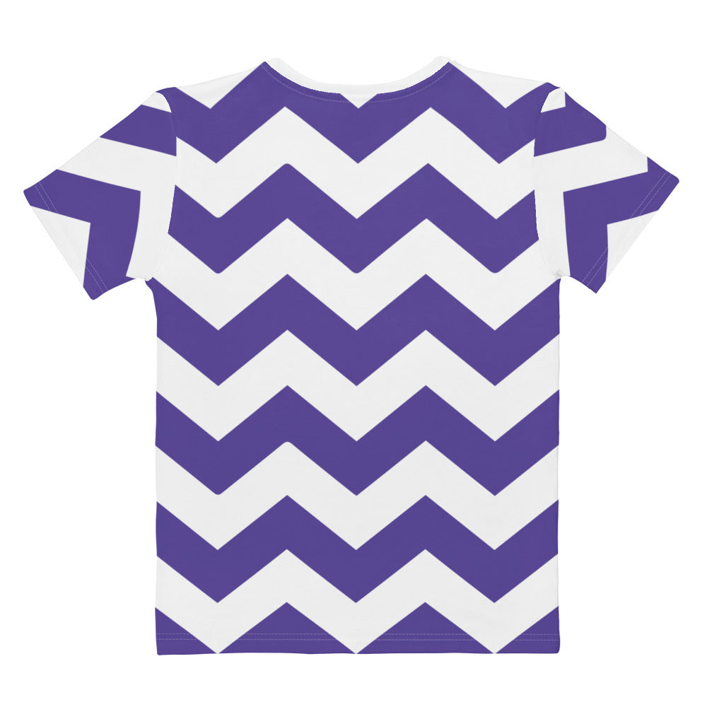 Blue Zigzag - Inspired By Harry Styles - Sustainably Made Women’s Short Sleeve Tee