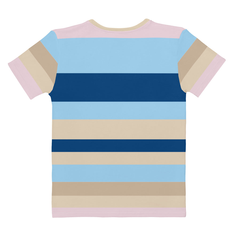 Stripes Multi Color - Inspired By Zendaya - Sustainably Made Women’s Short Sleeve Tee