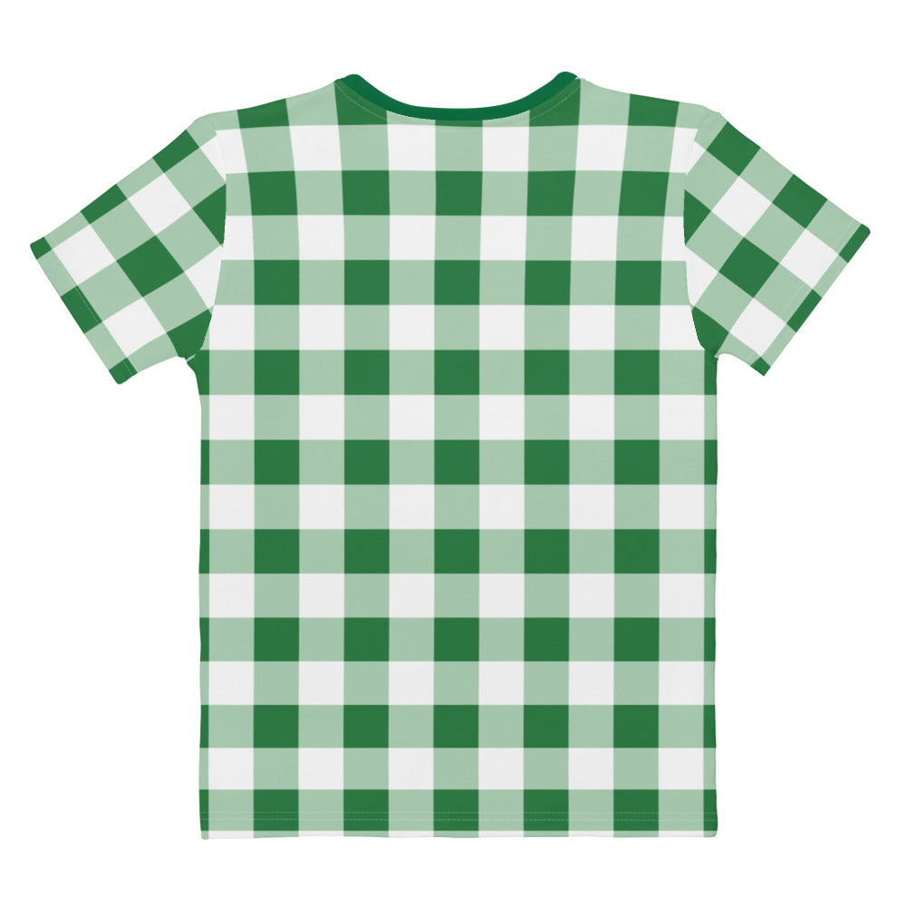 Gingham Green - Inspired By Harry Styles - Sustainably Made Women's Short Sleeve Tee