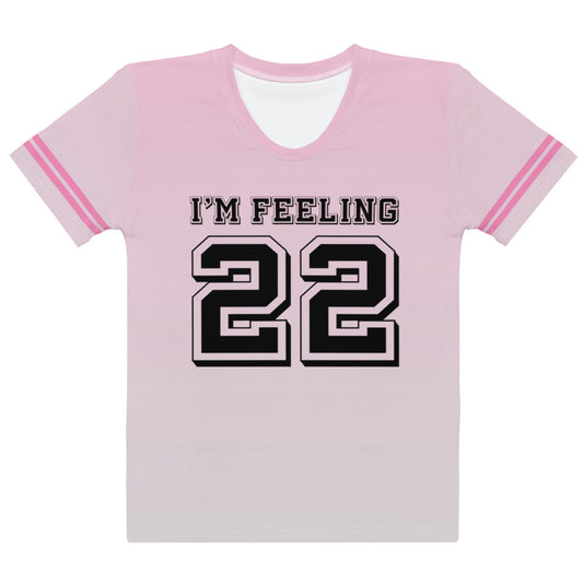 22 | Gradient Pink - Inspired By Taylor Swift - Sustainably Made Women’s Short Sleeve Tee