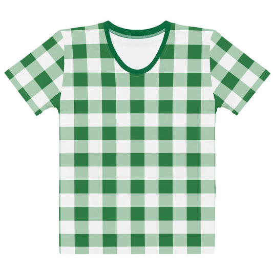 Gingham Green - Inspired By Harry Styles - Sustainably Made Women's Short Sleeve Tee