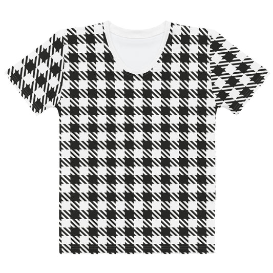 Royal Check - Inspired By Selena Gomez - Sustainably Made Women's Short Sleeve Tee