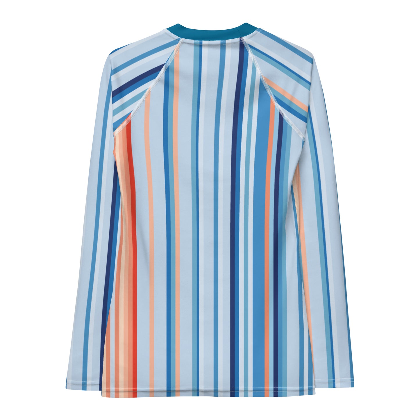 Climate Change Global Warming Stripes - Sustainably Made Women's Rash Guard