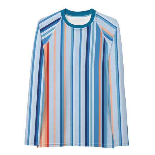 Climate Change Global Warming Stripes - Sustainably Made Women's Rash Guard