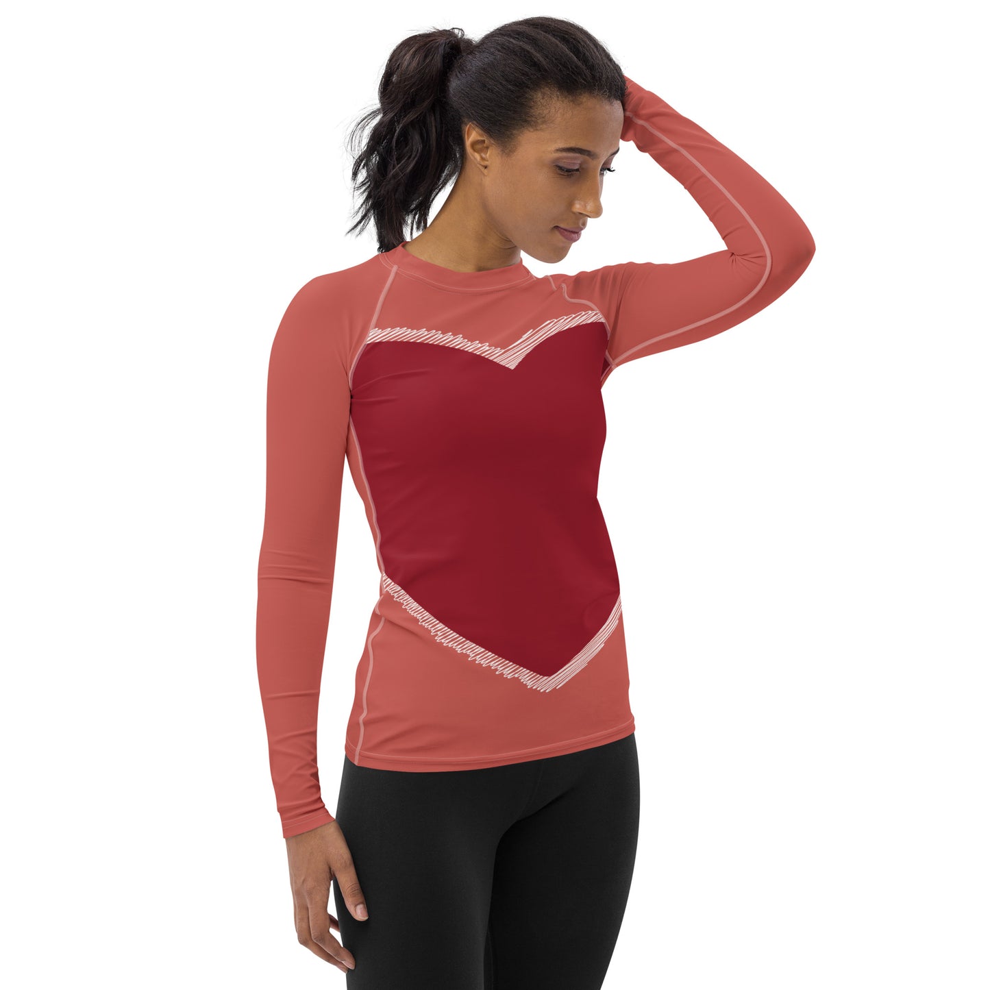 Heart - Inspired By Taylor Swift - Sustainably Made Women's Rash Guard