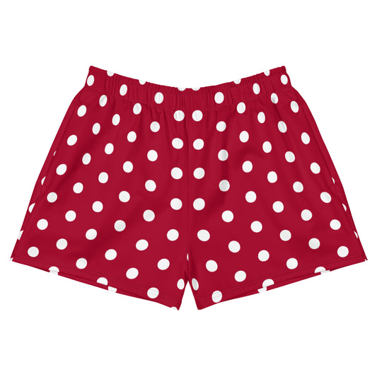 Maroon Polka Dot - Inspired By Taylor Swift - Sustainably Made Women’s Shorts