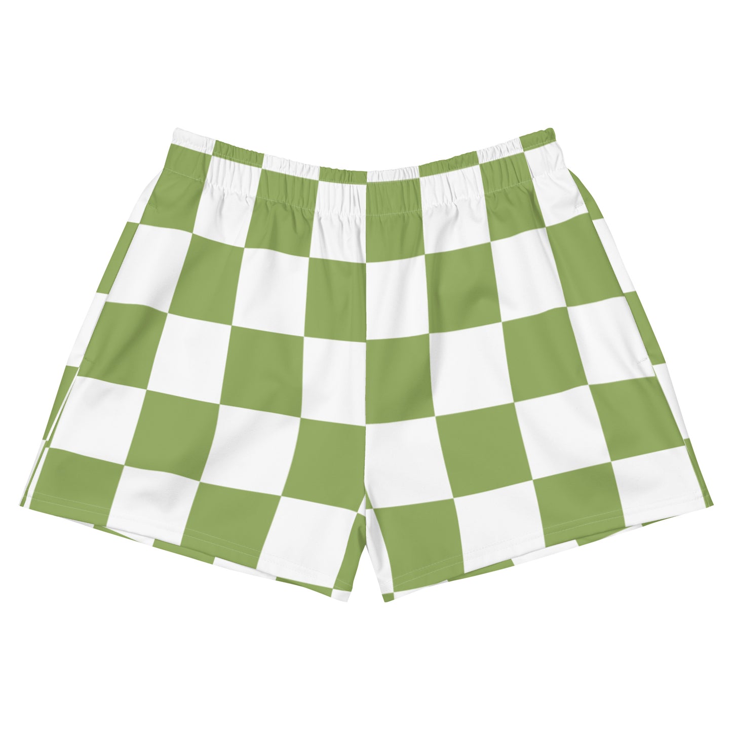 Green Chess Pattern - Inspired By Zendaya - Sustainably Made Women’s Shorts