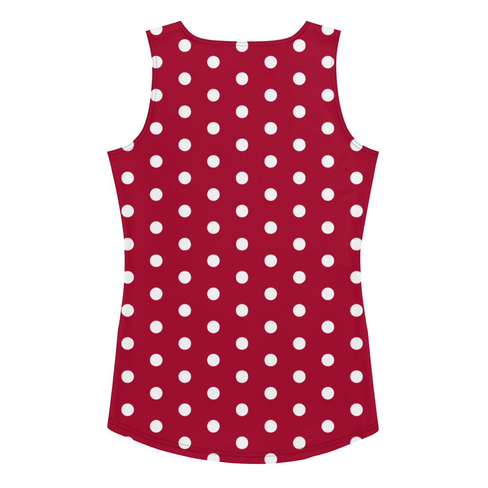 Maroon Polka Dot - Inspired By Taylor Swift - Sustainably Made Tank Top