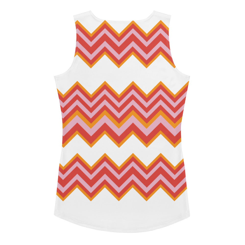 Retro Zigzag - Inspired By Taylor Swift - Sustainably Made Tank Top