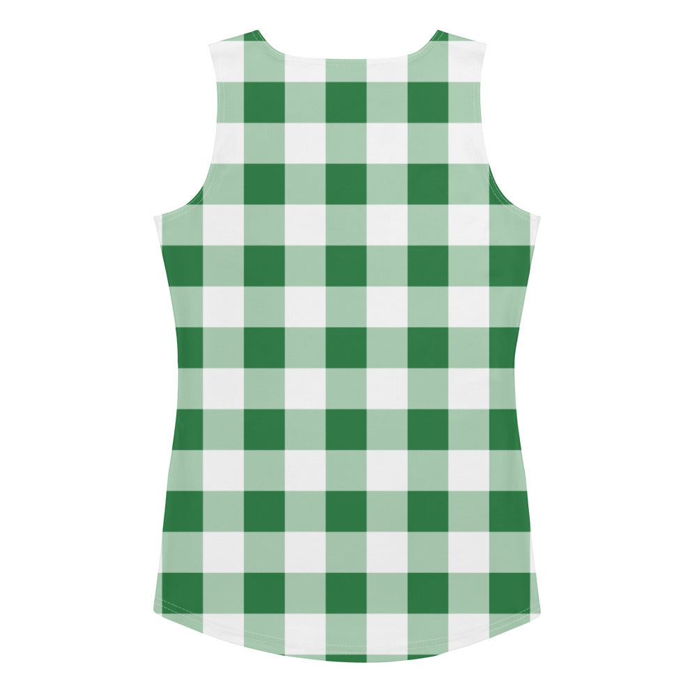 Gingham Green - Inspired By Harry Styles - Sustainably Made Tank Top