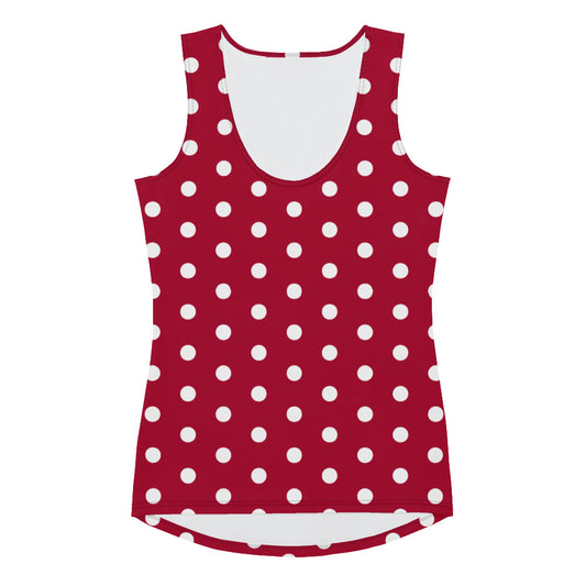 Maroon Polka Dot - Inspired By Taylor Swift - Sustainably Made Tank Top