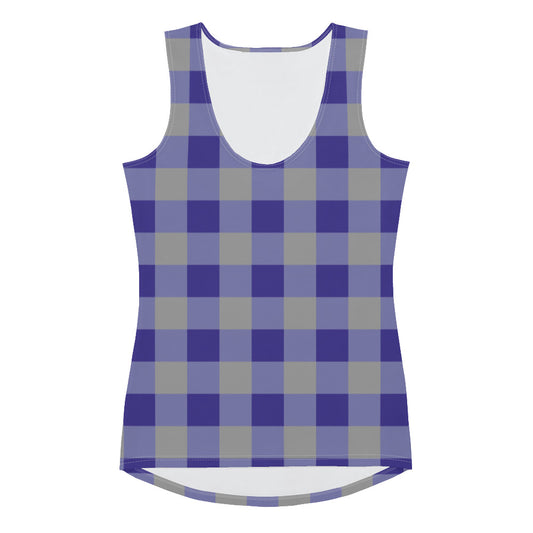 Gingham Blue - Inspired By Harry Styles - Sustainably Made Tank Top