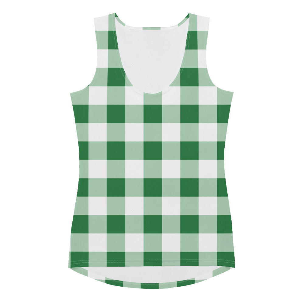 Gingham Green - Inspired By Harry Styles - Sustainably Made Tank Top