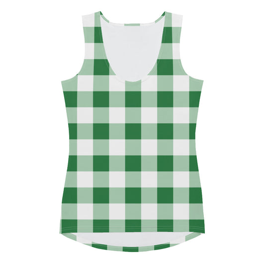 Gingham Green - Inspired By Harry Styles - Sustainably Made Tank Top